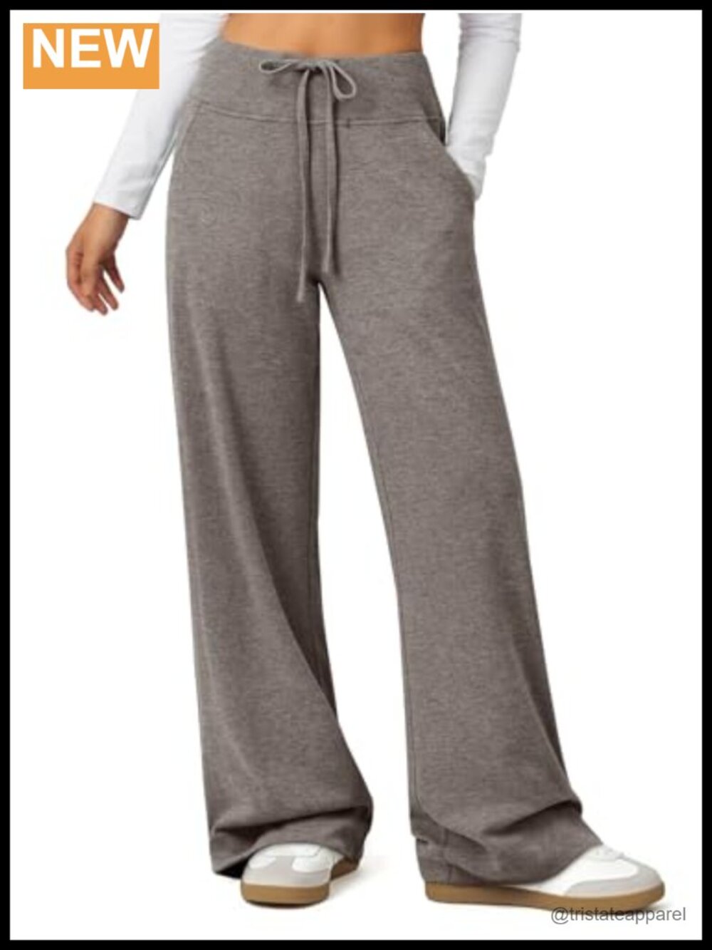 Wide Leg Sweatpants Baggy Drawstring High Waisted Pockets